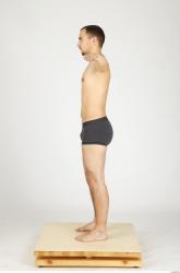 Whole Body Man T poses Casual Underwear Pants Slim Studio photo references